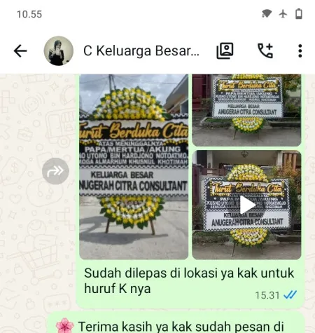 Pengiriman Papan Bunga Duka Girirejo Tirtomoyo